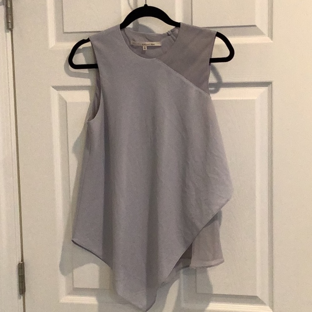 Sky blue Rachael Roy sleeveless biased cut top